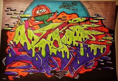 Graffiti Sketch - Photo by Mayo - keserkesrkeesycesercesrcesarsketchnewbie161acab1312fcknzsfckafdfuckcops, esa, crew