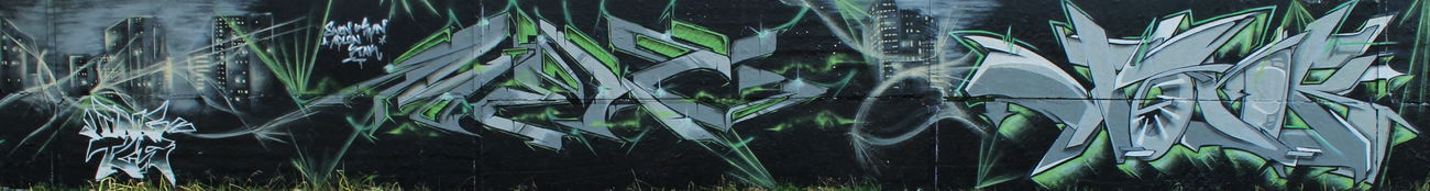 Graffiti Wall in Greifswald - Photo by Meag199 - Hide, Hauer, Wank (2015)