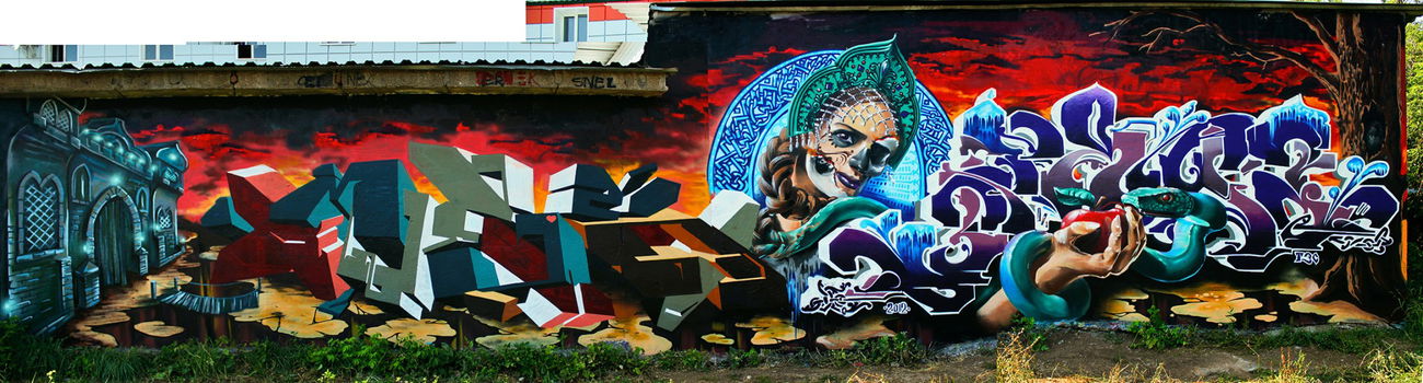 Graffiti Wall in Ufa - Photo by Mek