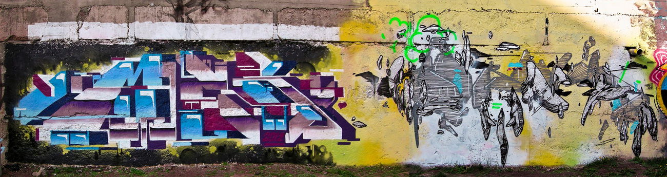 Graffiti Wall in Ufa - Photo by Mek