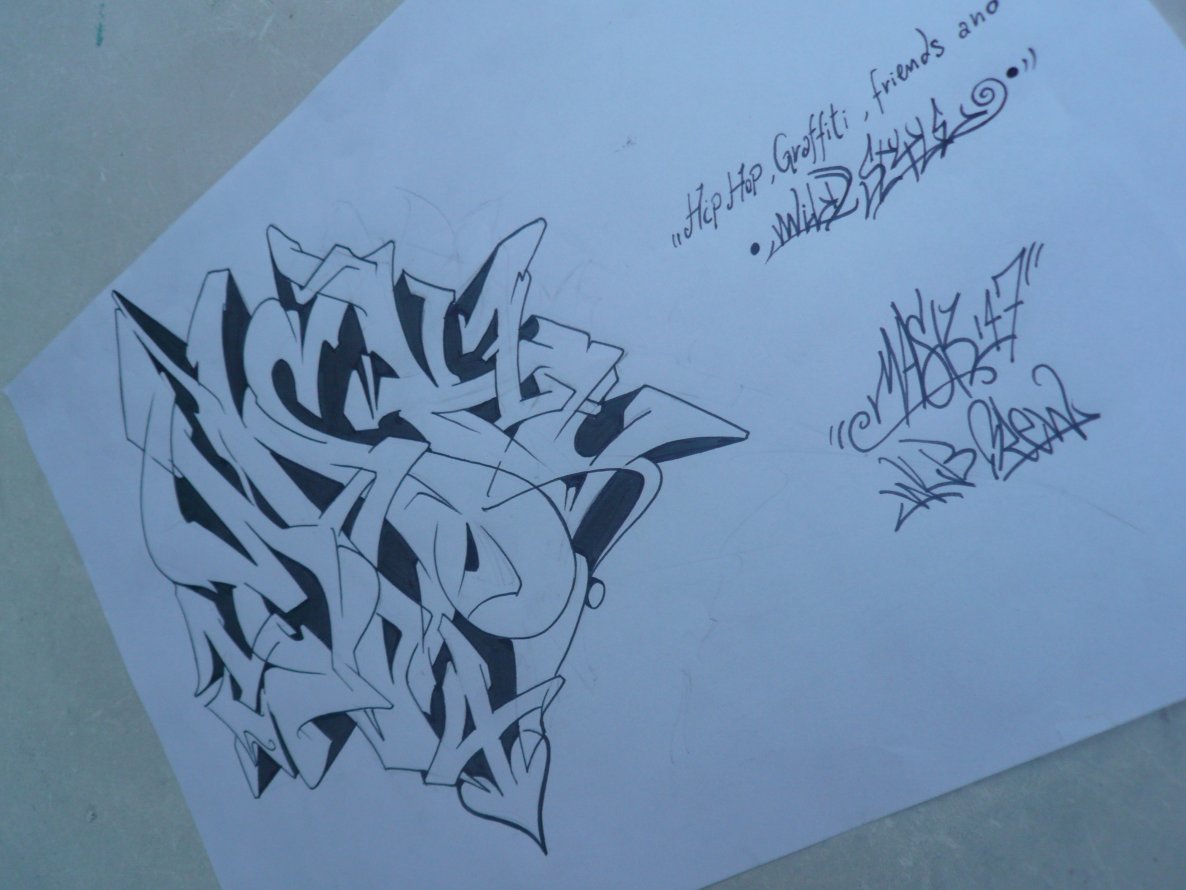 Graffiti Sketch - Photo by Melamaskeri129 - Mask147 (2012)