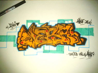 Graffiti Sketch - Photo by MeraOne - mera, michi (2013)