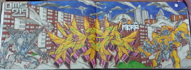 Graffiti Sketch - Photo by MeraOne - hba, huba, oms (2013)