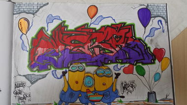 Graffiti Sketch - Photo by MeraOne - mera, happy, birthday (2013)