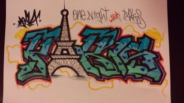 Graffiti Sketch - Photo by MeraOne - paris, battle, mera (2014)