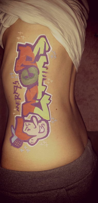 Graffiti Artwork - Photo by MeraOne - girl, bodypaint, bodypainting (2014)