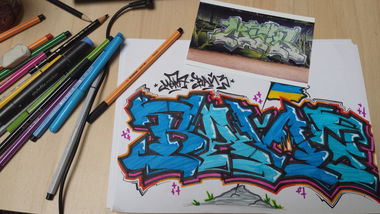 Graffiti Sketch - Photo by MeraOne - mera, mer, exchange (2014)