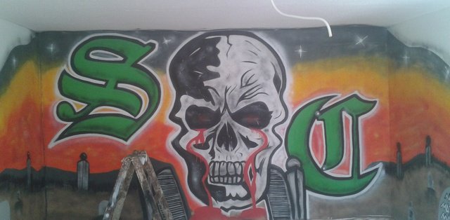 Graffiti Wall - Photo by MeraOne - 2011, auftrag, skull (2011)