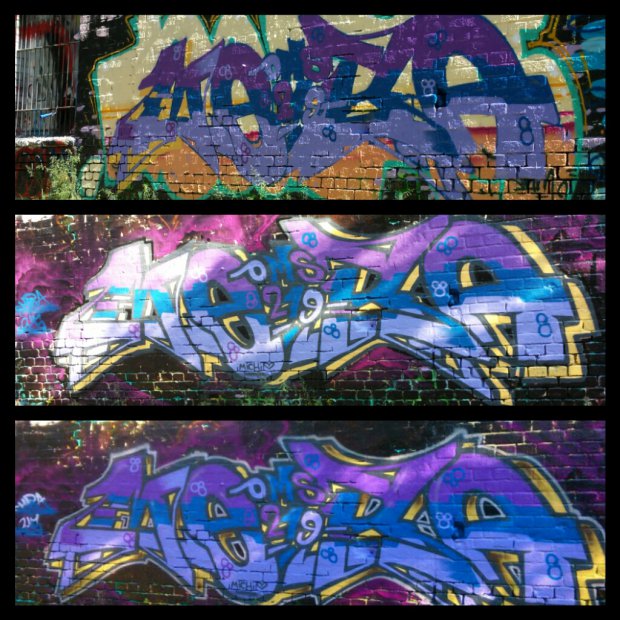 Graffiti Artwork - Photo by MeraOne - colllage, mera, leipzig (2014)