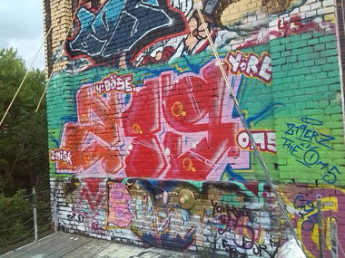 Graffiti Wall - Photo by MeraOne - rooftop, 219, oms (2014)