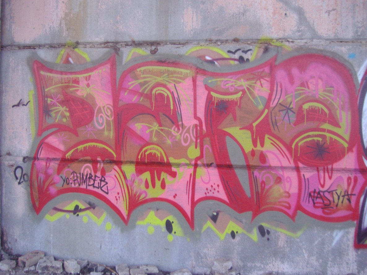 Graffiti Wall in ?í?any - Photo by MeskOne - fsal, praha, shit (2014)