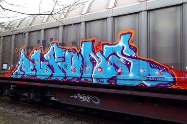 Graffiti Train in Germany - Photo by Meyerundschmidt - Alfons