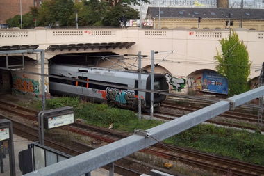Graffiti Train in Copenhagen - Photo by Meyerundschmidt - Pins (2012)