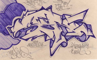 Graffiti Sketch in Jaroslavl - Photo by MickieEvil - Sero (2012)