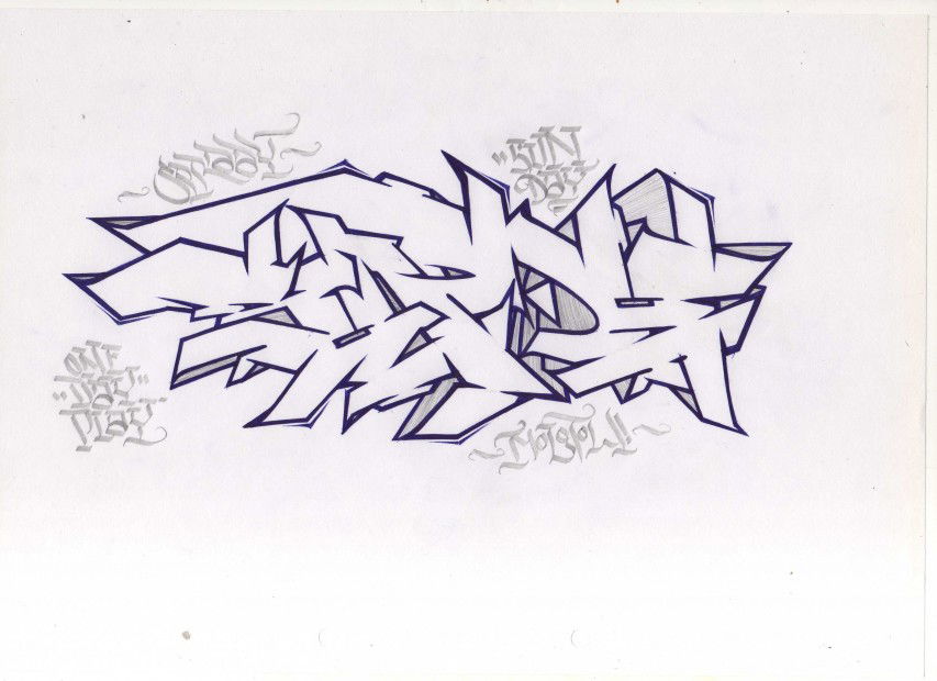 Graffiti Sketch in Jaroslavl - Photo by MickieEvil - Sunday, Battle (2013)