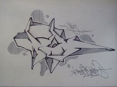 Graffiti Sketch - Photo by MickieEvil - Meck, Mick, Mickie (2014)
