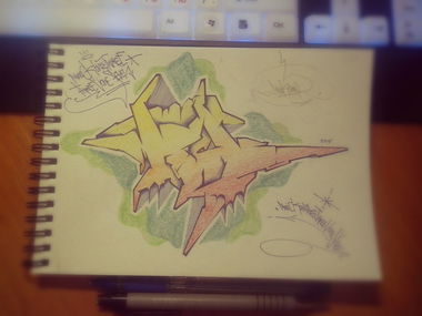 Graffiti Sketch - Photo by MickieEvil - Meck, Mickie, Evil (2014)