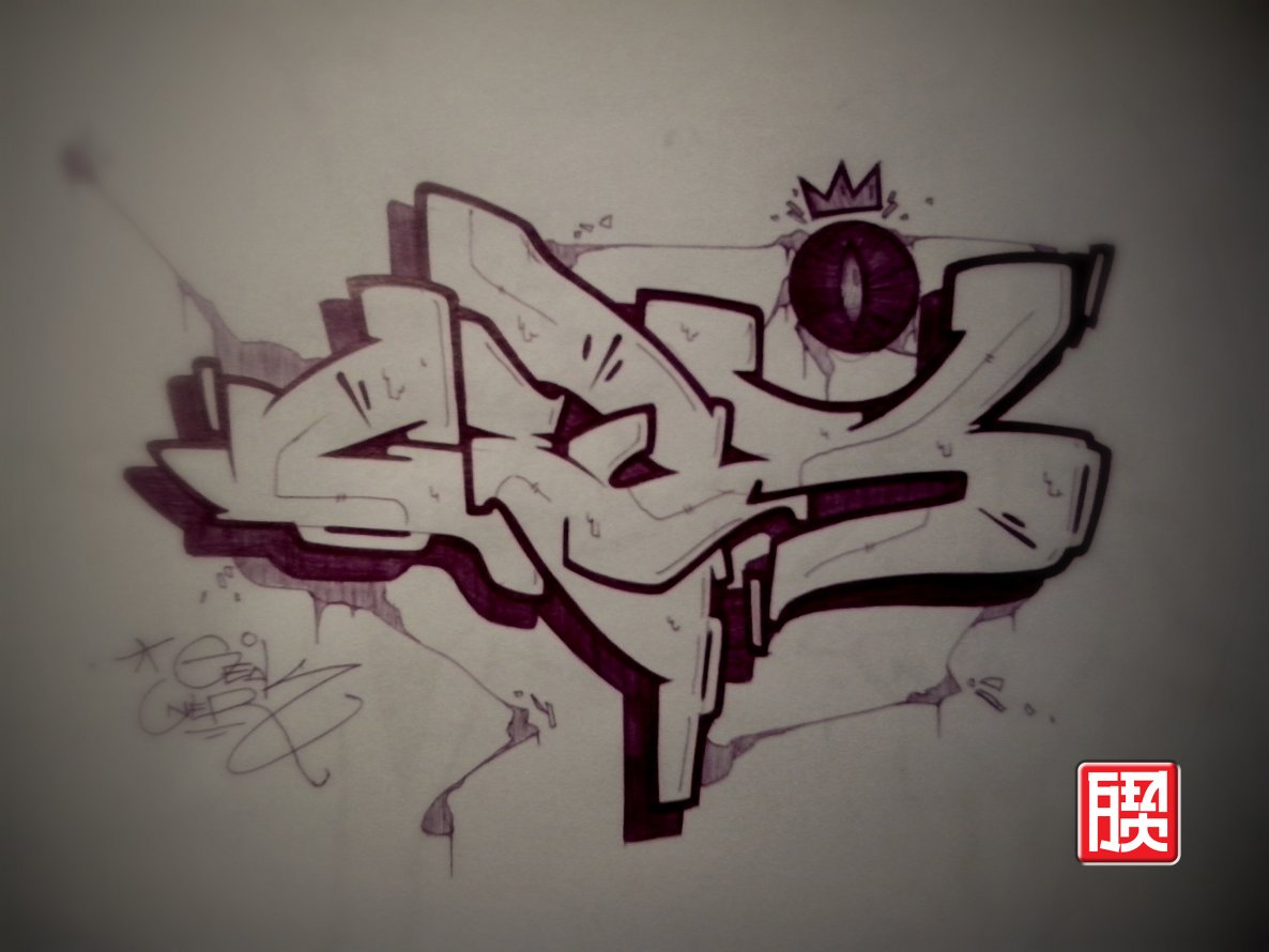 Graffiti Sketch - Photo by MickieEvil - Geak, Mickie, Evil (2014)