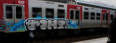 Graffiti Train in Setubal - Photo by MigMig