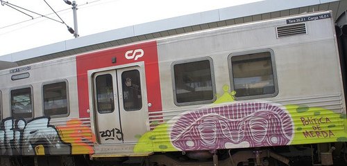 Graffiti Train in Setubal - Photo by MigMig