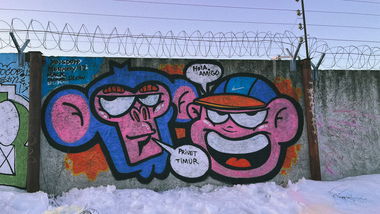 Graffiti Wall in Kazan - Photo by Mikulishna - graffiti, monkey (2026)