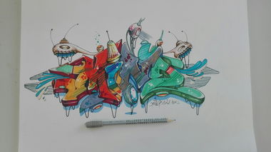 Graffiti Sketch - Photo by Mind21 (2019)