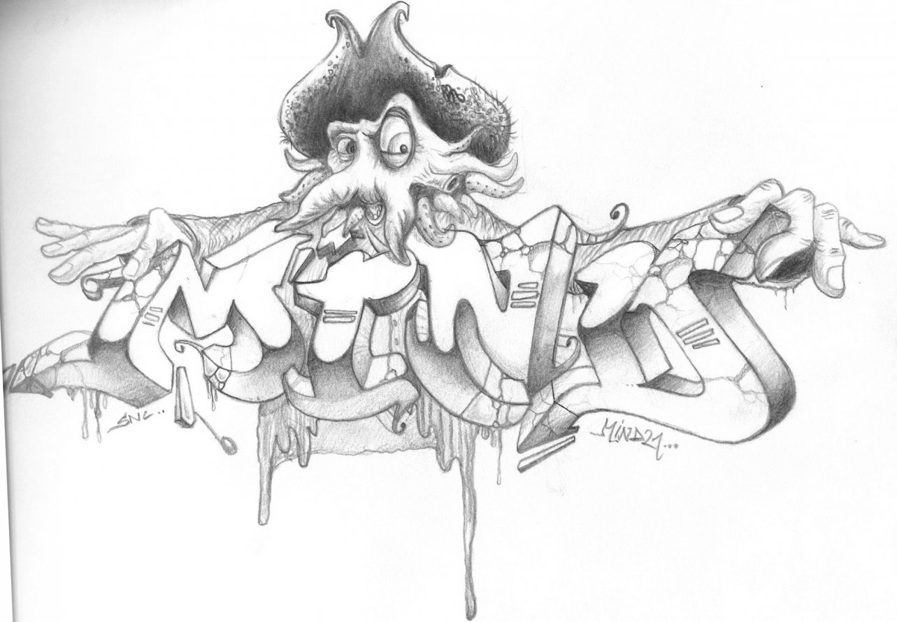 Graffiti Sketch in Nieder-Olm - Photo by Mind21 - mind21 (2015)