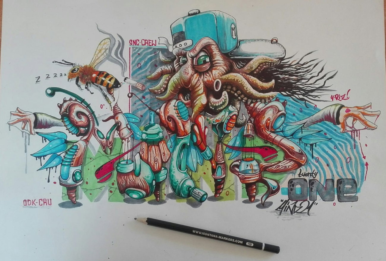 Graffiti Sketch - Photo by Mind21 - mind21 (2018)