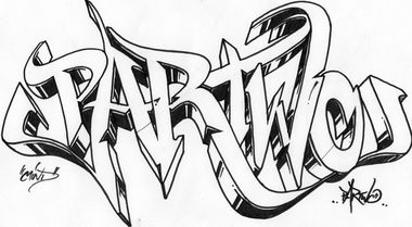 Graffiti Sketch in Mannheim - Photo by Mindone - Partwo, Mind, one (2012)