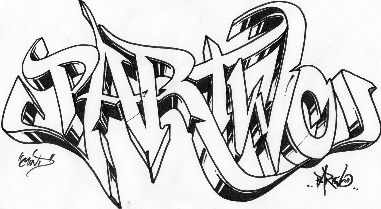 Graffiti Sketch in Mannheim - Photo by Mindone - Partwo, Mind, one (2012)