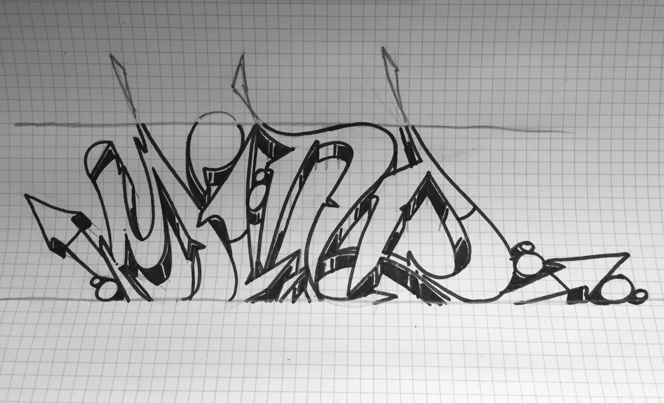 Graffiti Sketch in Meerane - Photo by Mindone - Mindone, Sketch (2016)
