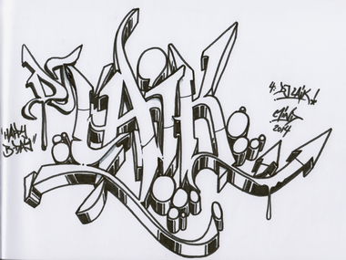 Graffiti Sketch - Photo by Mindone - DJ, laich, Mind (2014)