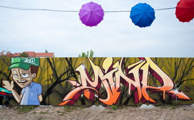 Graffiti Wall in Magdeburg - Photo by Mindone - Ate, 1, Mind (2013)