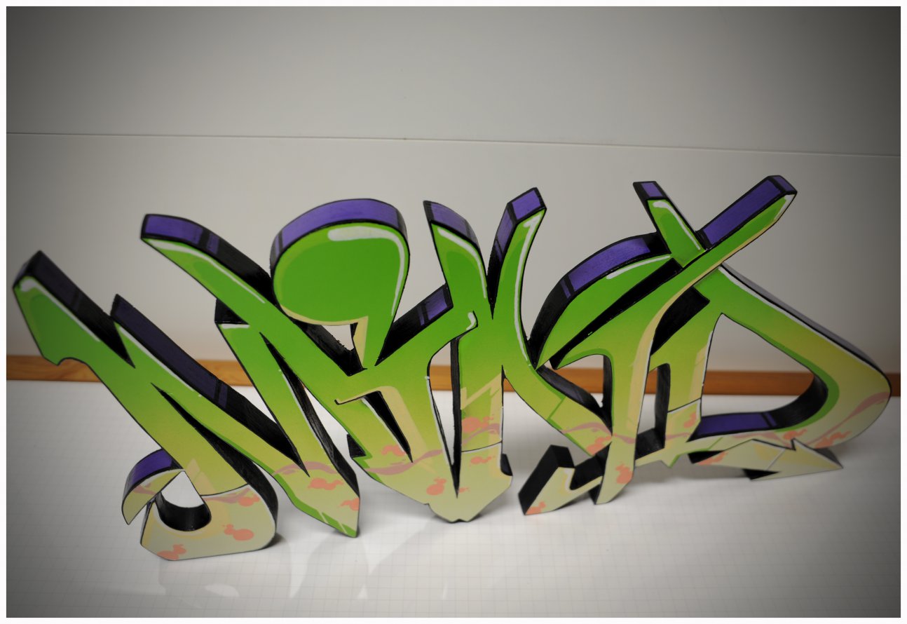 Graffiti Artwork in Mainz - Photo by Mindone - Mind, one, Wood (2014)