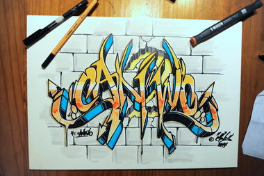 Graffiti Sketch - Photo by Mindone - CAN2WO, Mind, one (2014)