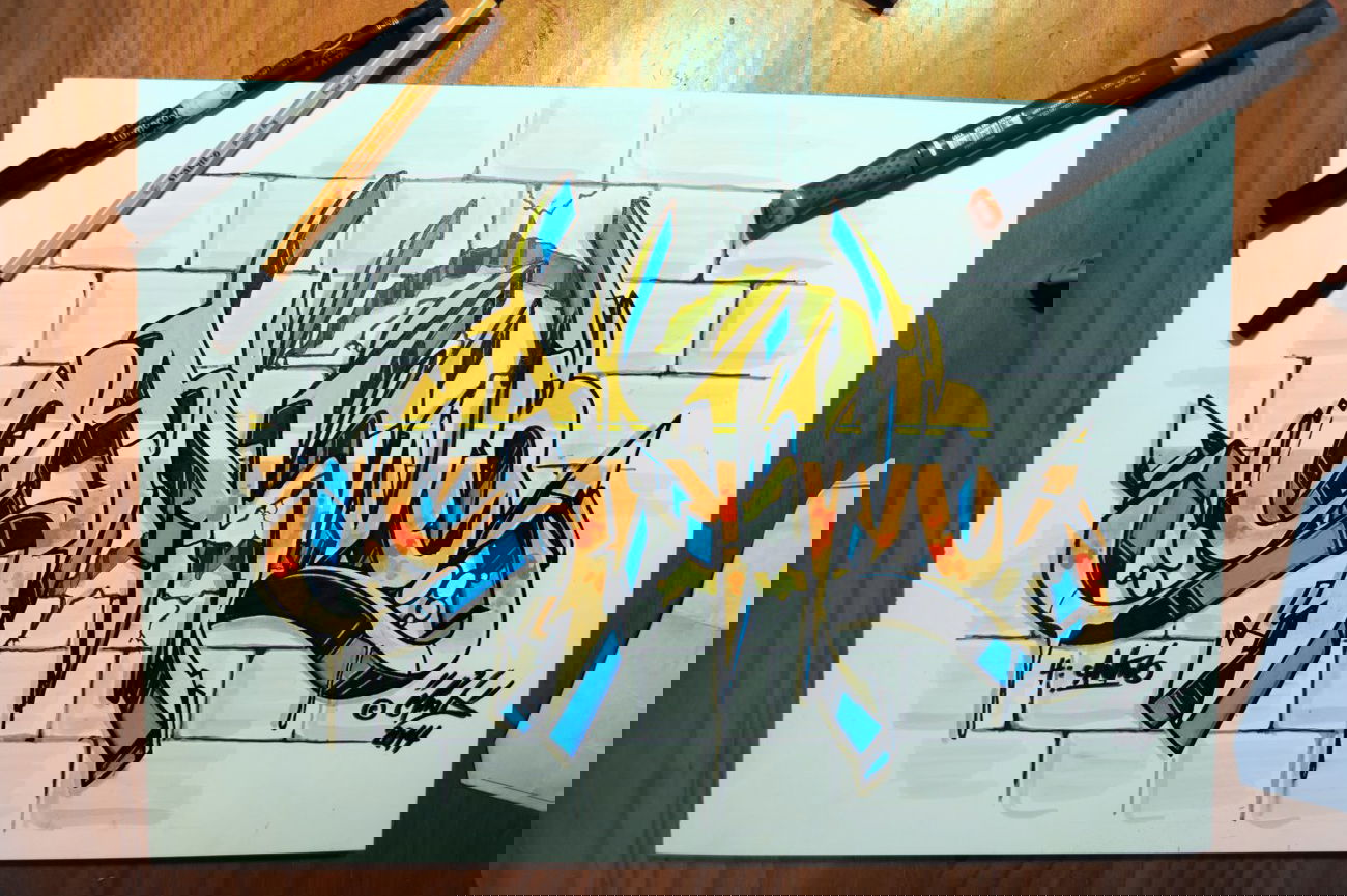 Graffiti Sketch - Photo by Mindone - CAN2WO, Mind, one (2014)