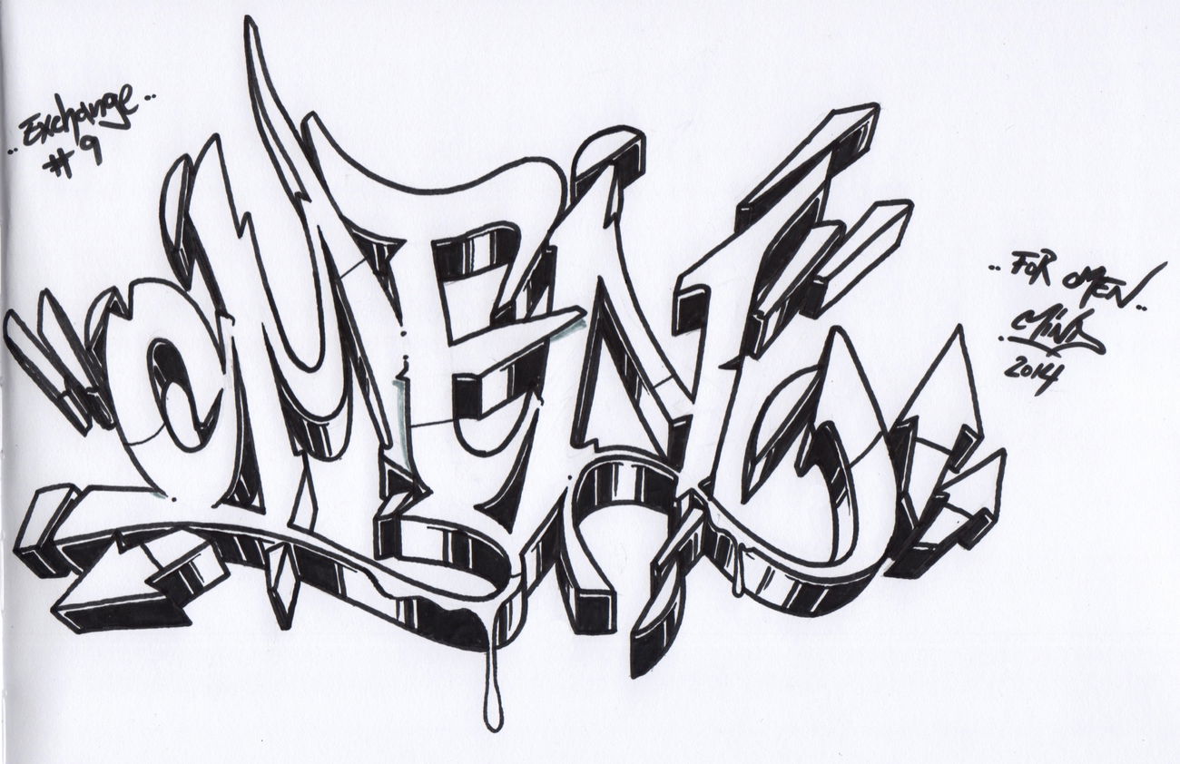 Graffiti Sketch - Photo by Mindone - Omen, Nemo, Mind (2014)