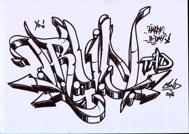 Graffiti Wall - Photo by Mindone - Trun, TAD, Mindone (2016)