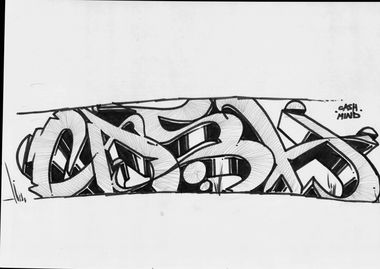 Graffiti Sketch - Photo by Mindone - Cash, Ca$h, Mindone (2016)