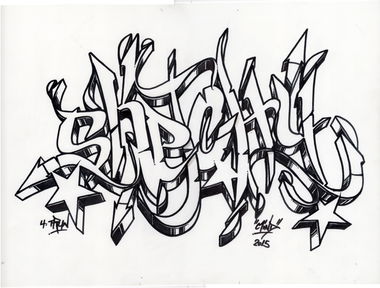 Graffiti Sketch - Photo by Mindone - Sketchy, Trun, TAD (2015)