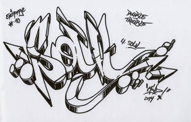Graffiti Sketch - Photo by Mindone - Soul, Mind, one (2014)