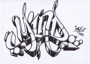 Graffiti Sketch - Photo by Mindone - Mind, one (2015)