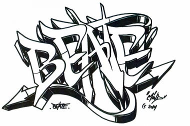 Graffiti Sketch - Photo by Mindone - Beate, Mind, one (2014)