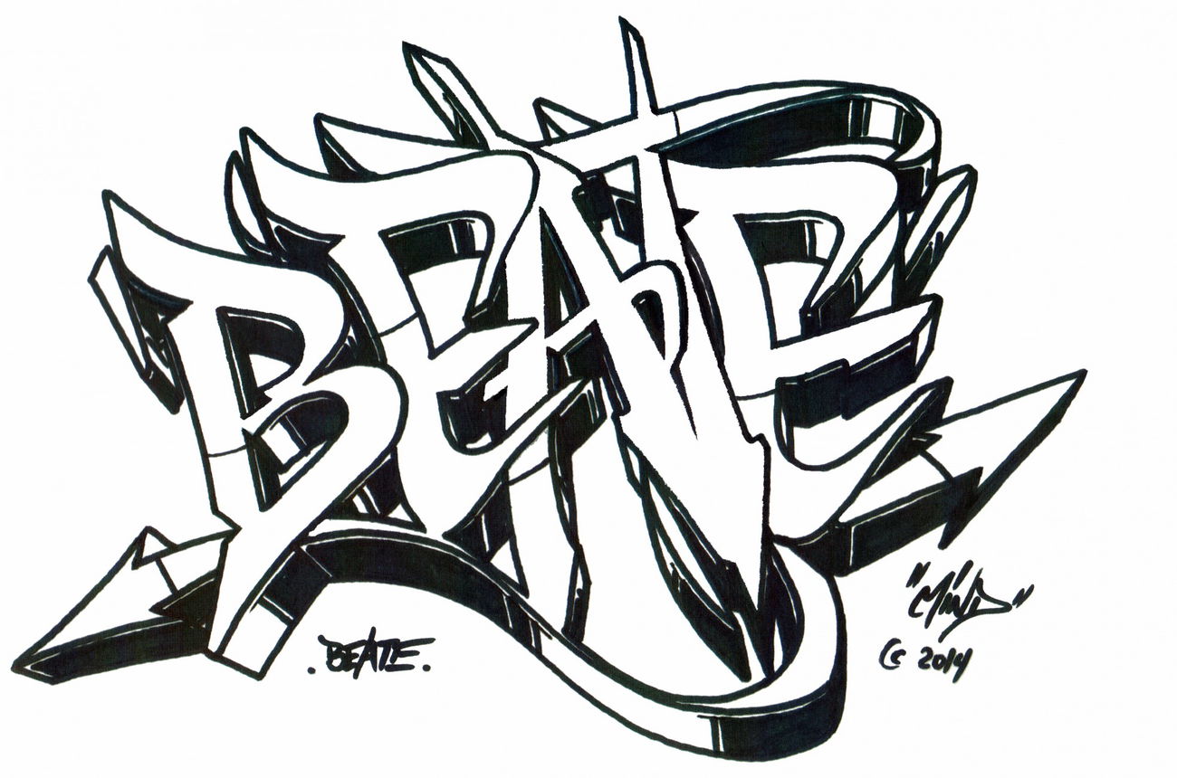 Graffiti Sketch - Photo by Mindone - Beate, Mind, one (2014)