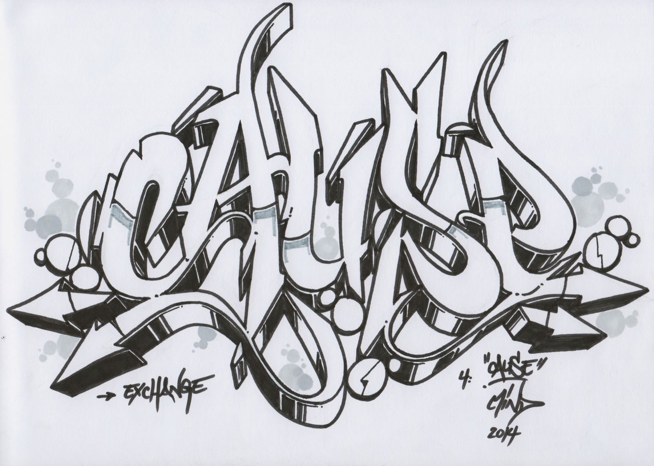 Graffiti Wall - Photo by Mindone - Cause, Mindone, Exchange (2014)