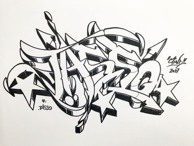 Graffiti Sketch - Photo by Mindone - Tasso, MaClaim, Mindone (2017)