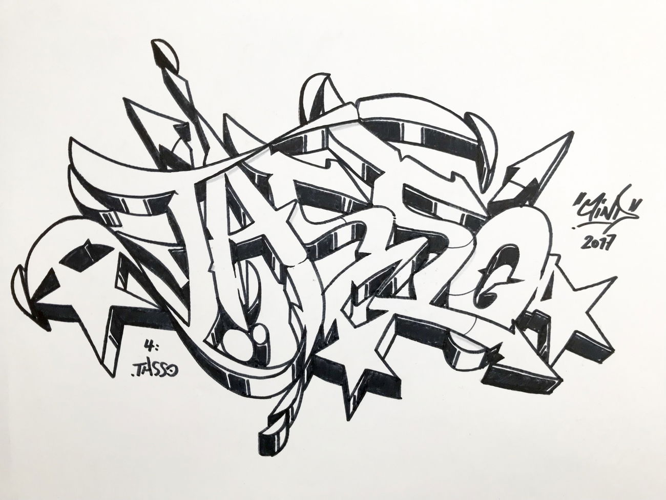 Graffiti Sketch - Photo by Mindone - Tasso, MaClaim, Mindone (2017)