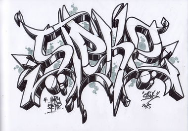 Graffiti Sketch - Photo by Mindone - Stekz, Hory, Mind (2015)