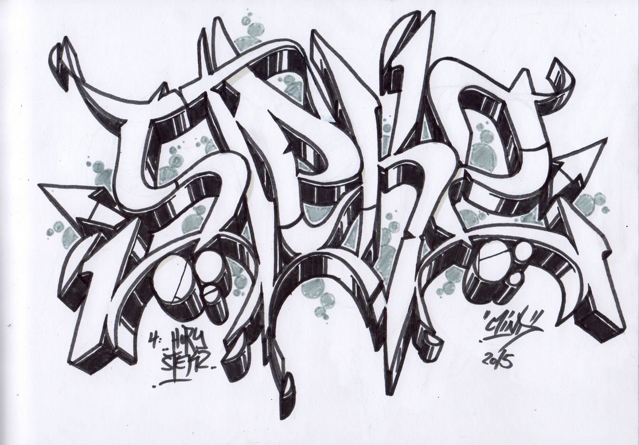 Graffiti Sketch - Photo by Mindone - Stekz, Hory, Mind (2015)