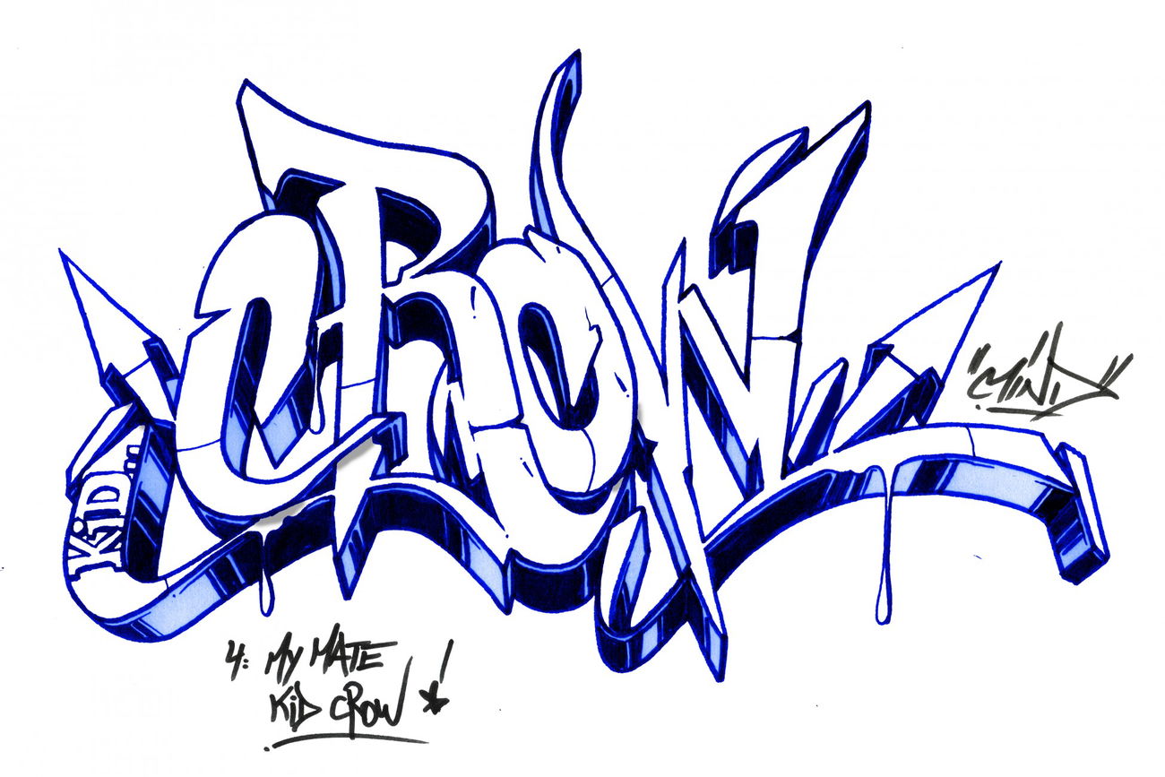 Graffiti Wall - Photo by Mindone - Kid, Crow, Mindone (2013)